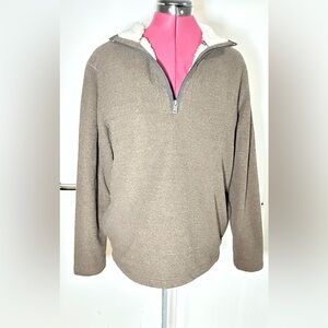 Orvis Men's Tan Zip-Up Sweater